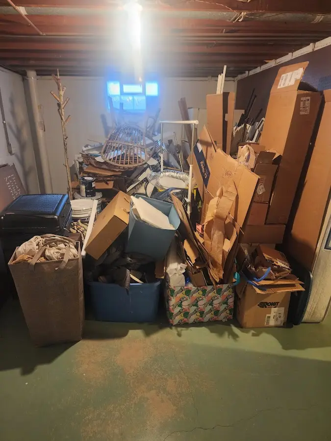 Roll-off dumpster container at job site for Roll Off Dumpster Rental in Chester Heights